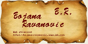 Bojana Ravanović vizit kartica